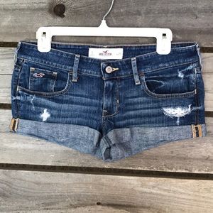 Denim hollister shorts